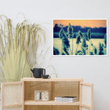Sunset on the Marsh with Grasses Framed Photo Paper Wall Art Prints