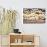 Crashing Ashore Coastal Nature Photo Framed Wall Art Print
