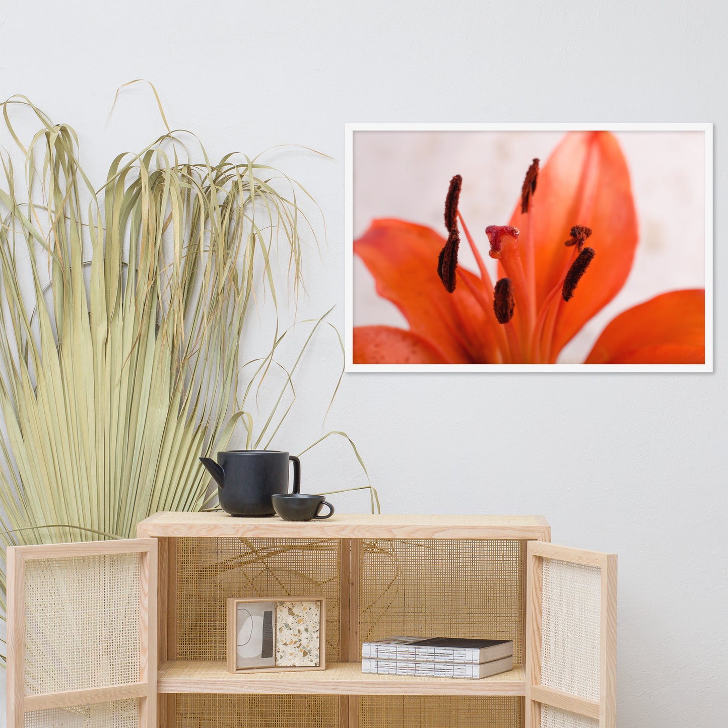 Lily Stigma Floral Nature Photo Framed Wall Art Print