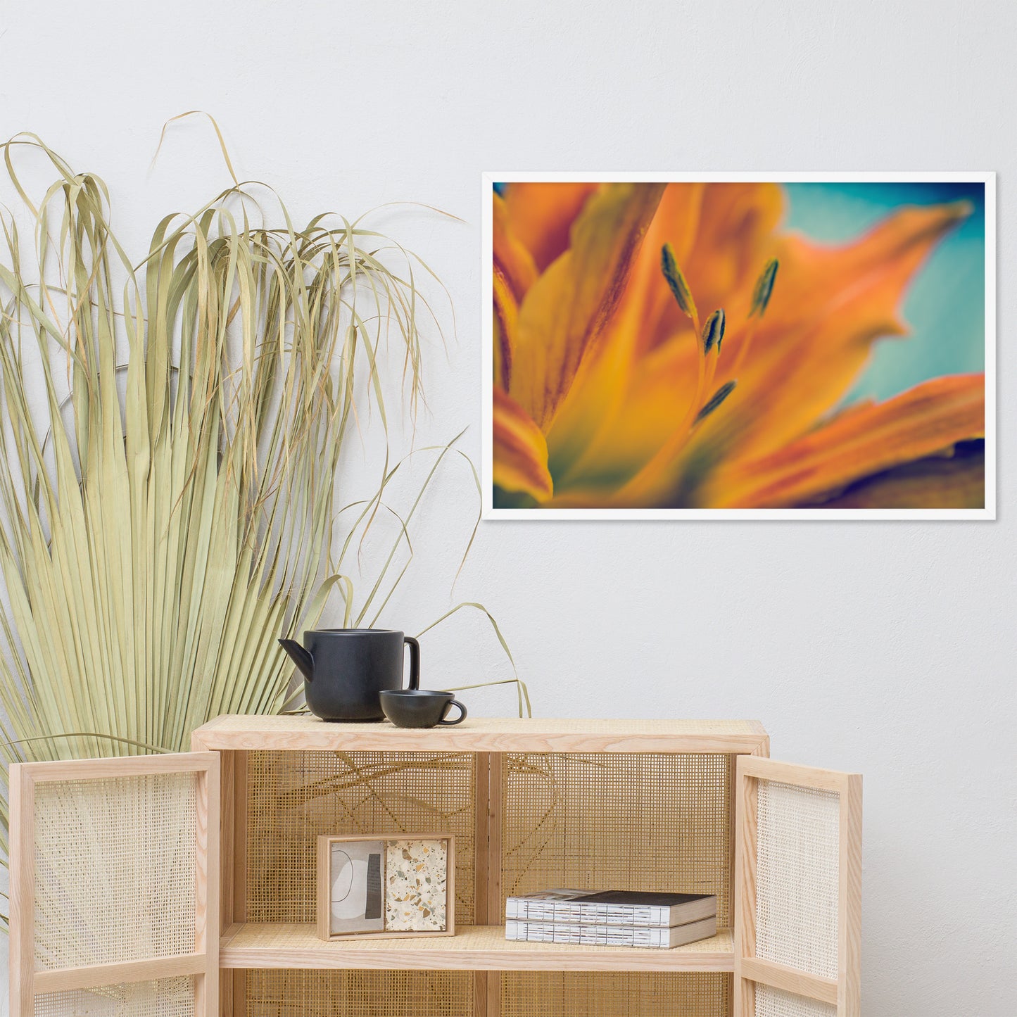 Mystical Tiger Lily Floral Nature Photo Framed Wall Art Print