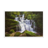 Cascading Water at Mun Daeng Waterfall Framed Wall Art Prints