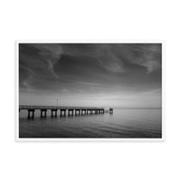 End of the Pier Black and White Framed Photo Paper Wall Art Prints