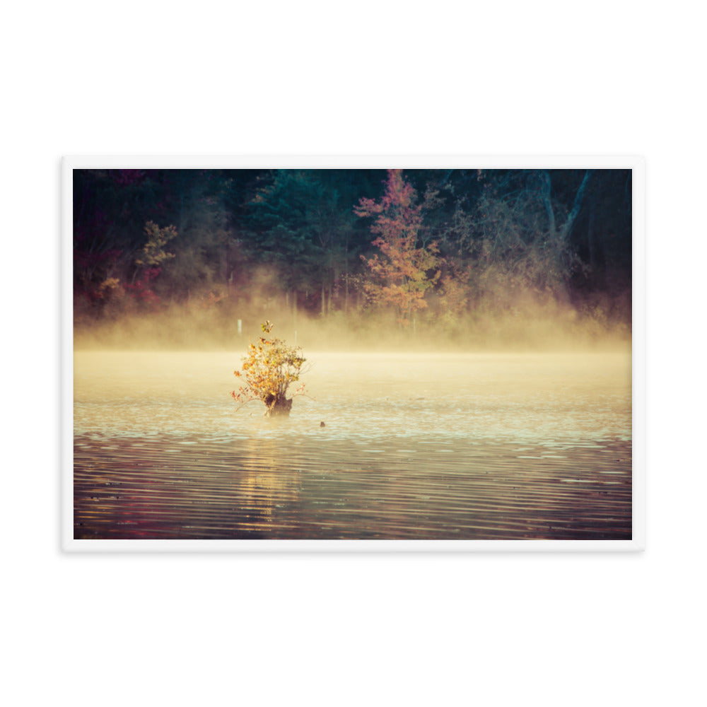 Golden Mist on Waples Pond Framed Photo Paper Wall Art Prints