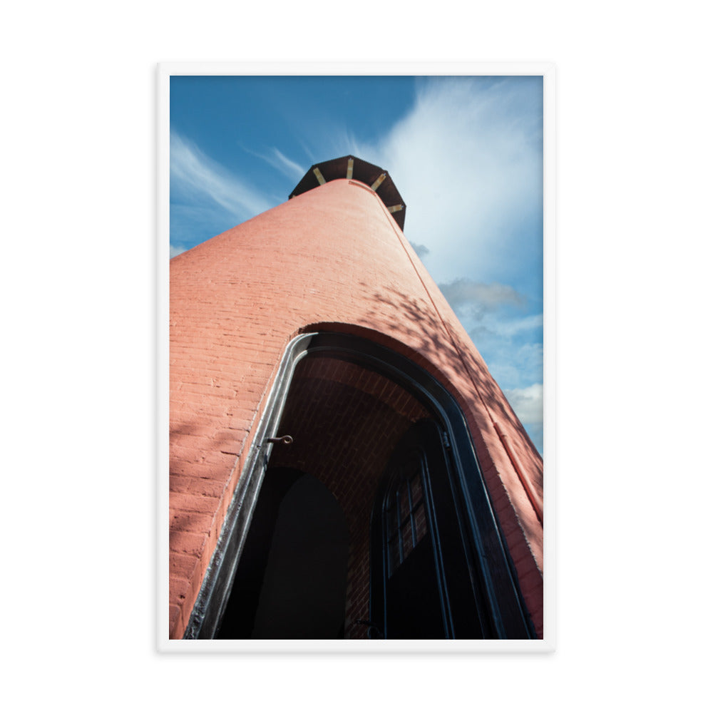 Jupiter Lighthouse Against Sky Landscape Photo Framed Wall Art Print