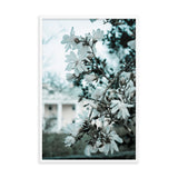 Mansion Blooms Floral Landscape Photo Framed Wall Art Print