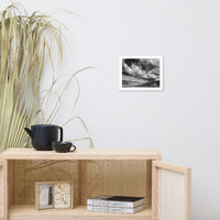 Dead Tree and Stone Wall in Black and White Framed Photo Paper Wall Art Prints