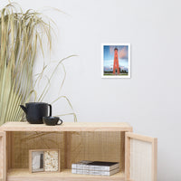 Ponce De Leon Lighthouse and Sunset Landscape Photo Framed Wall Art Print