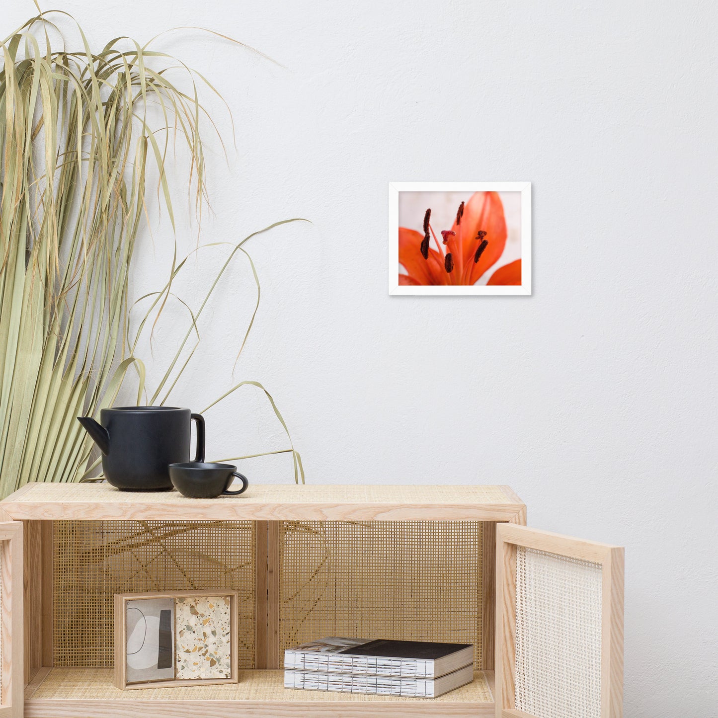 Lily Stigma Floral Nature Photo Framed Wall Art Print