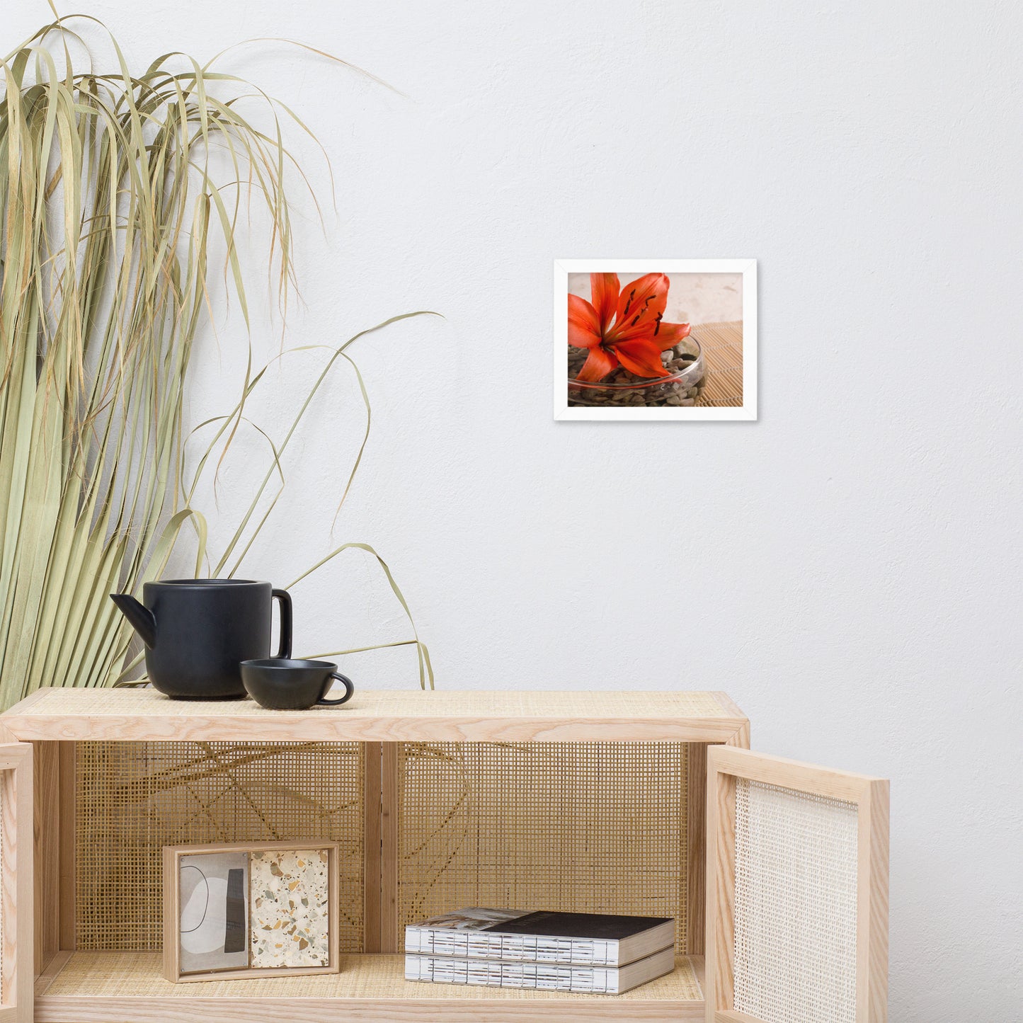 Tranquil Lily Floral Nature Photo Framed Wall Art Print