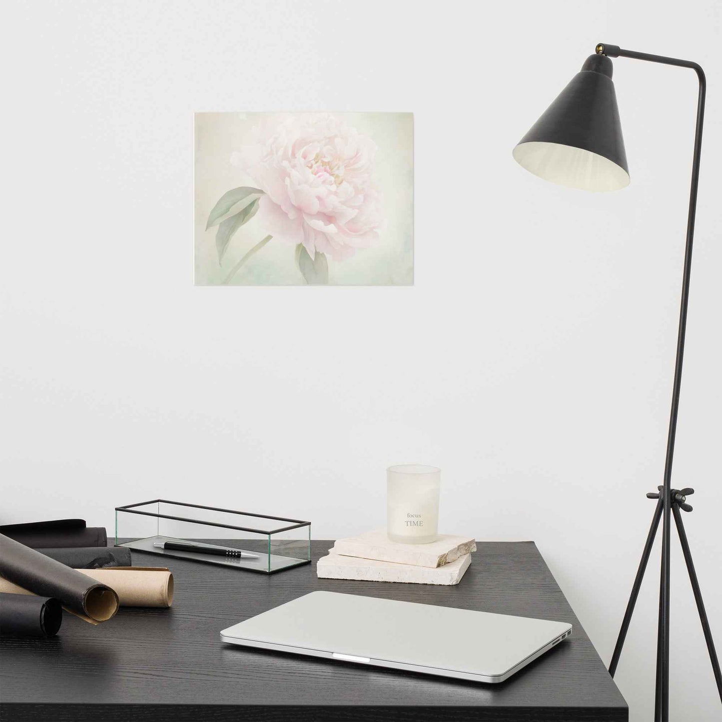 Hazy Bloom Floral Digital Artwork Peony Still Life Unframed Art Print