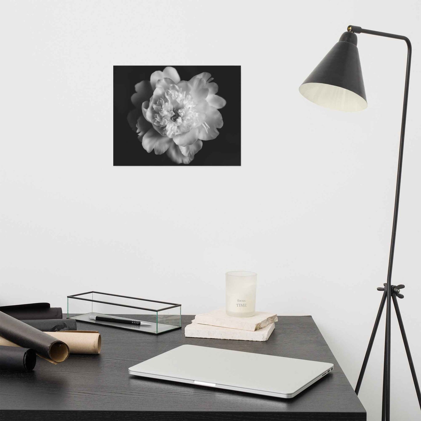 Lingering Fragrance Floral Photorealistic Digital Artwork Peonies Print Unframed