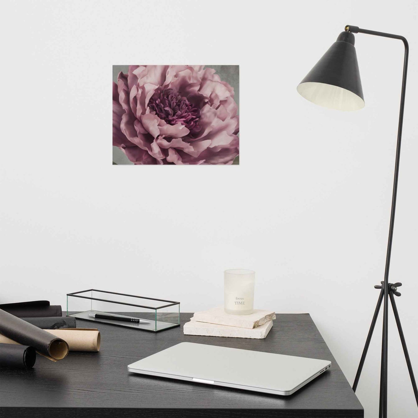 Painted Grace Floral Digital Artwork Pink Peony Wall Art Loose Print