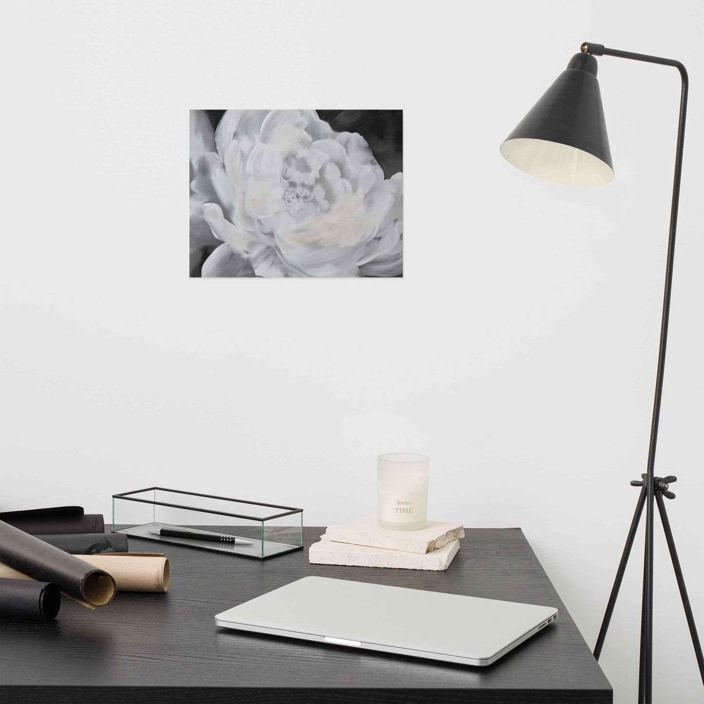 Shadowed Grace Digital Artwork Peony Oil Painting Loose Art Print