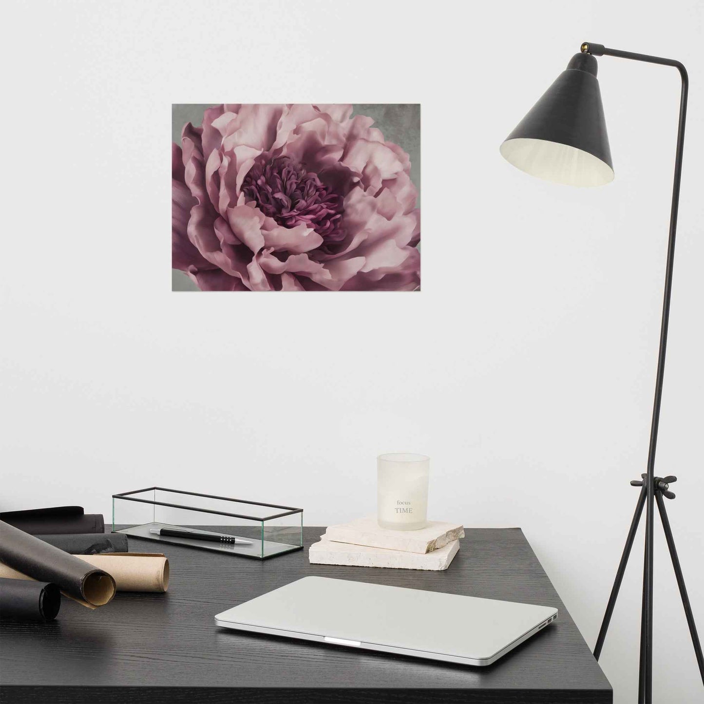 Painted Grace Floral Digital Artwork Pink Peony Wall Art Loose Print