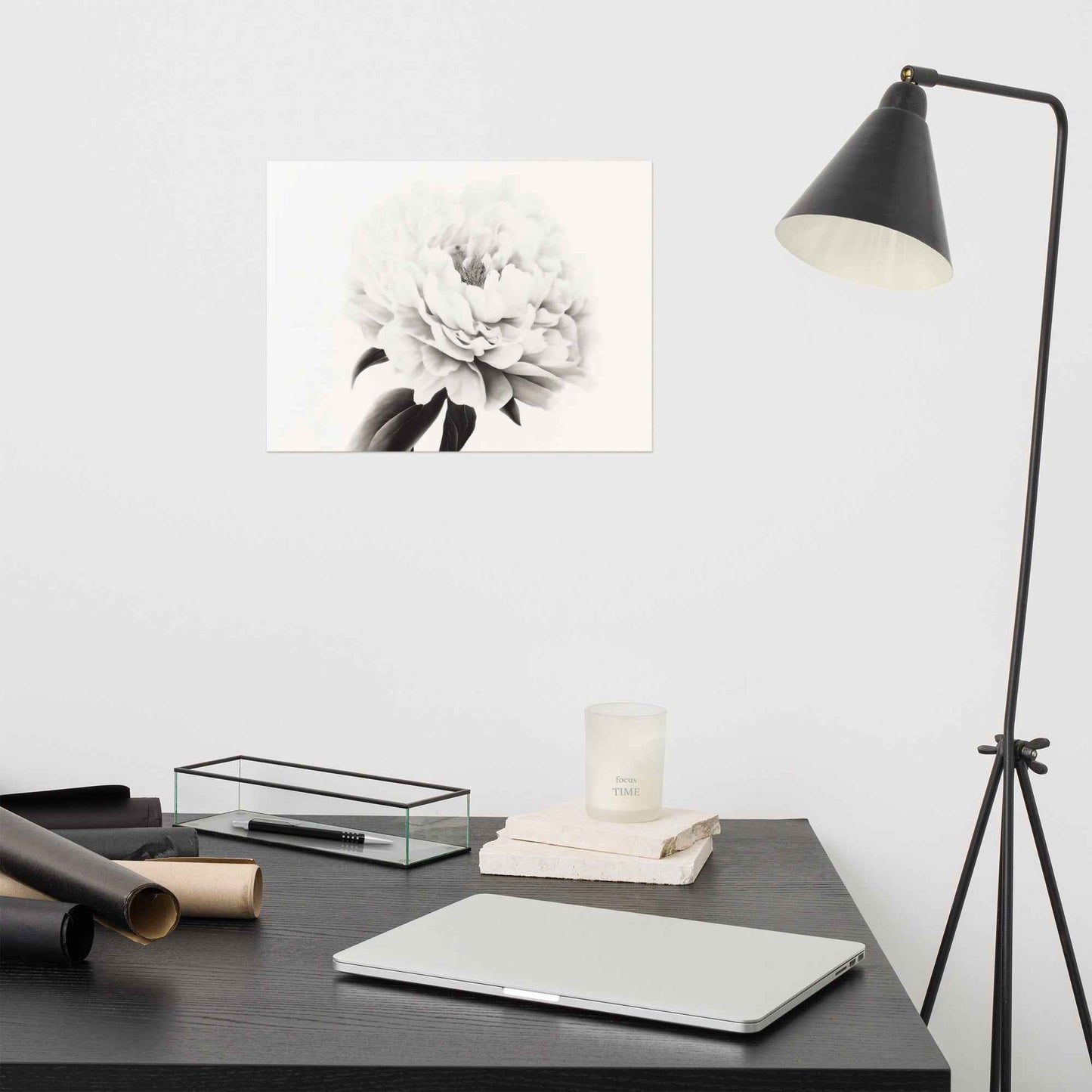Pure Petals Floral Digital Artwork Abstract Peony Print Unframed