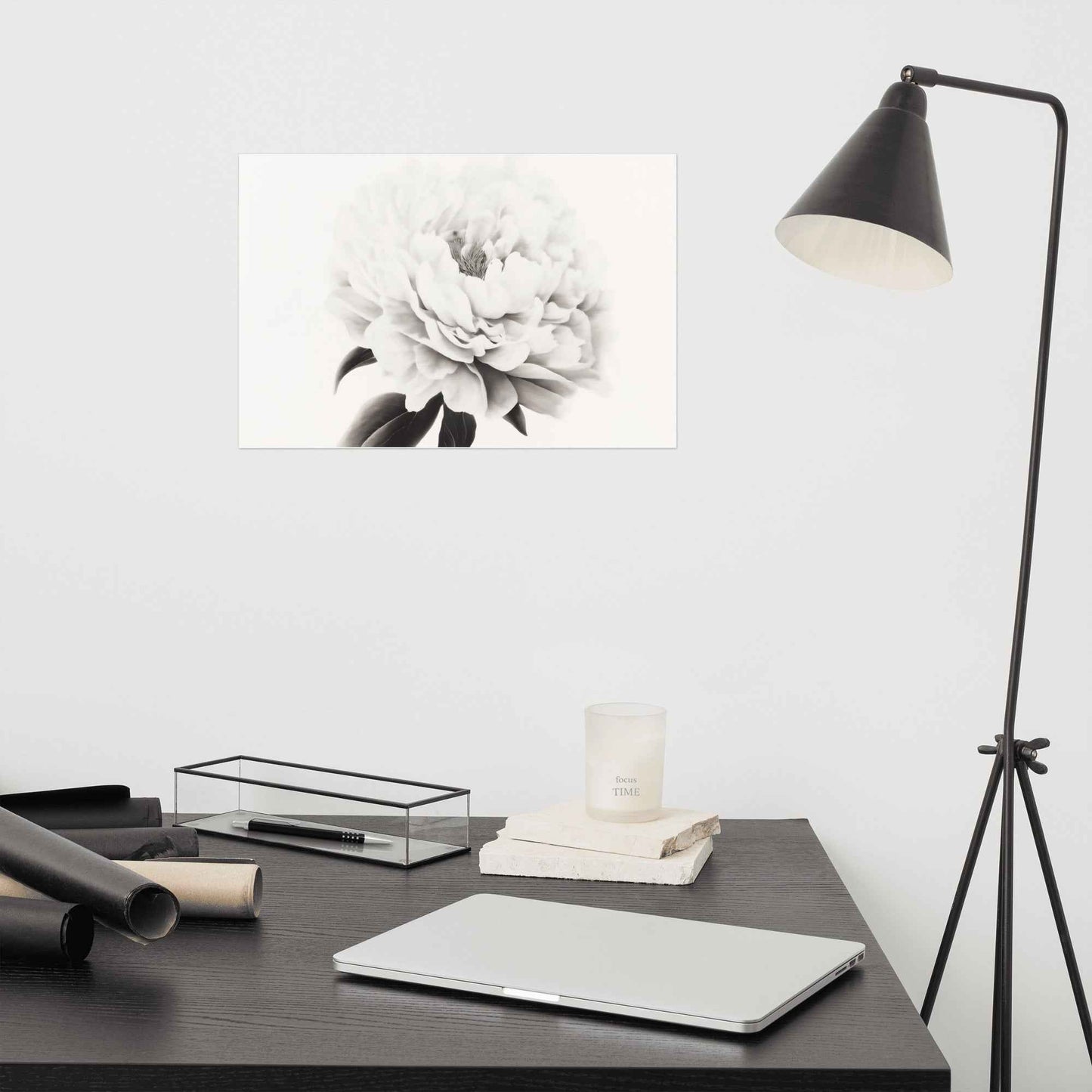 Pure Petals Floral Digital Artwork Abstract Peony Print Unframed