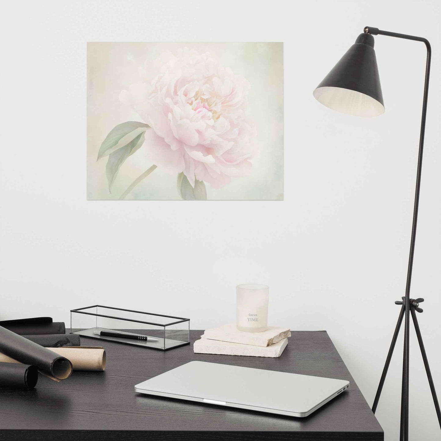 Hazy Bloom Floral Digital Artwork Peony Still Life Unframed Art Print