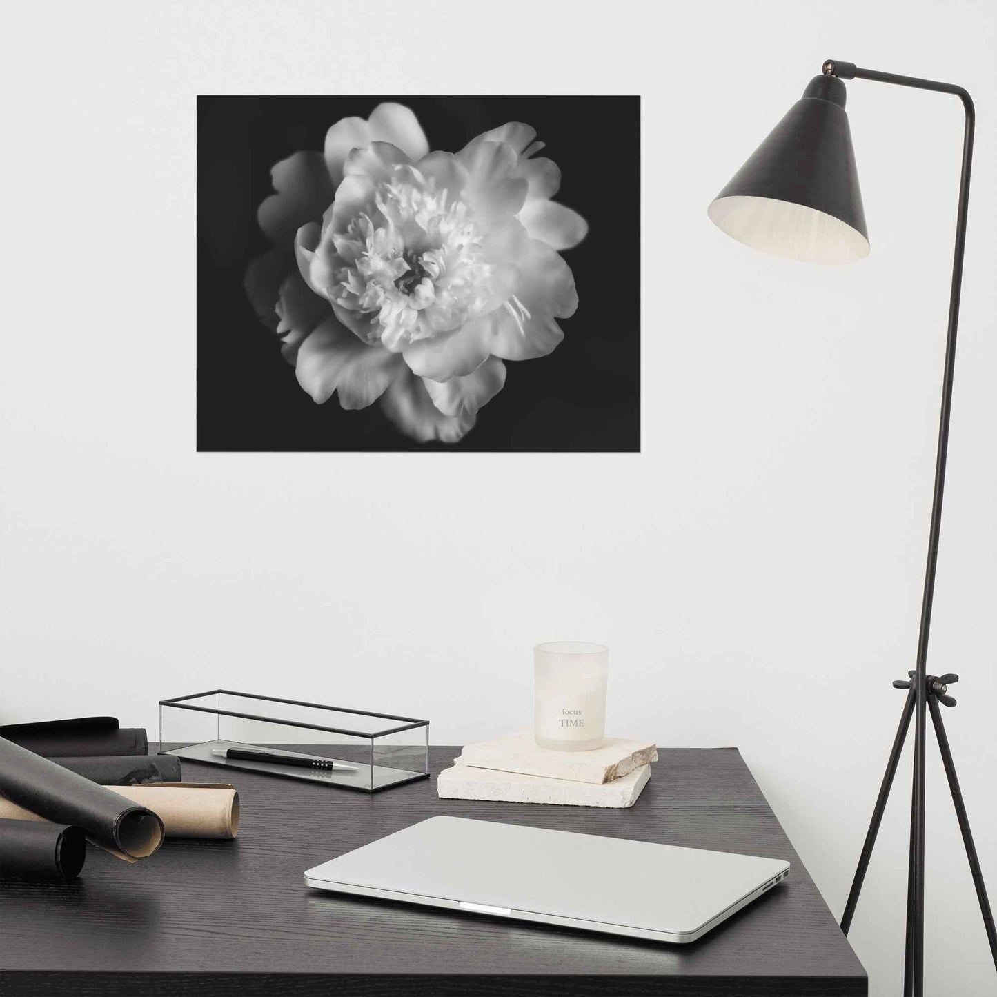 Lingering Fragrance Floral Photorealistic Digital Artwork Peonies Print Unframed