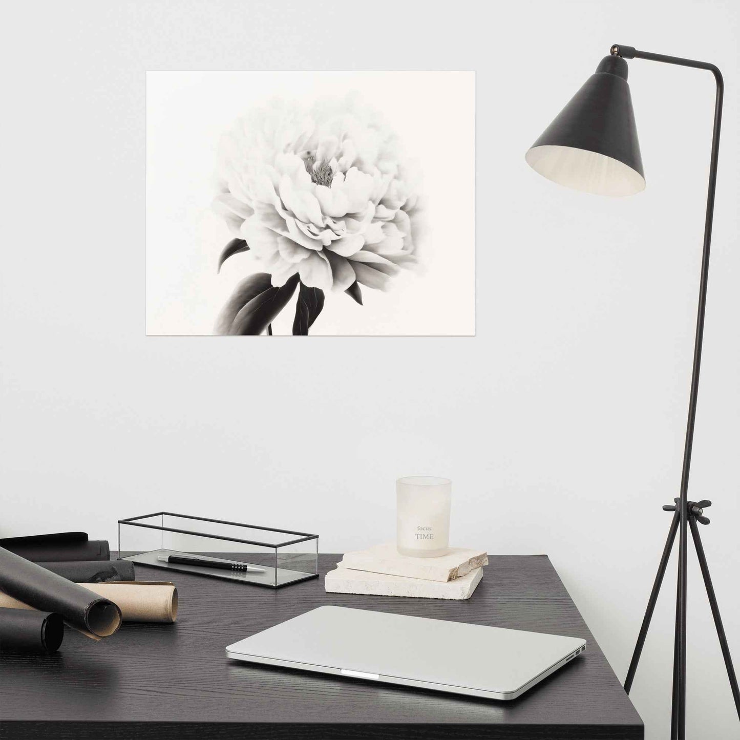Pure Petals Floral Digital Artwork Abstract Peony Print Unframed