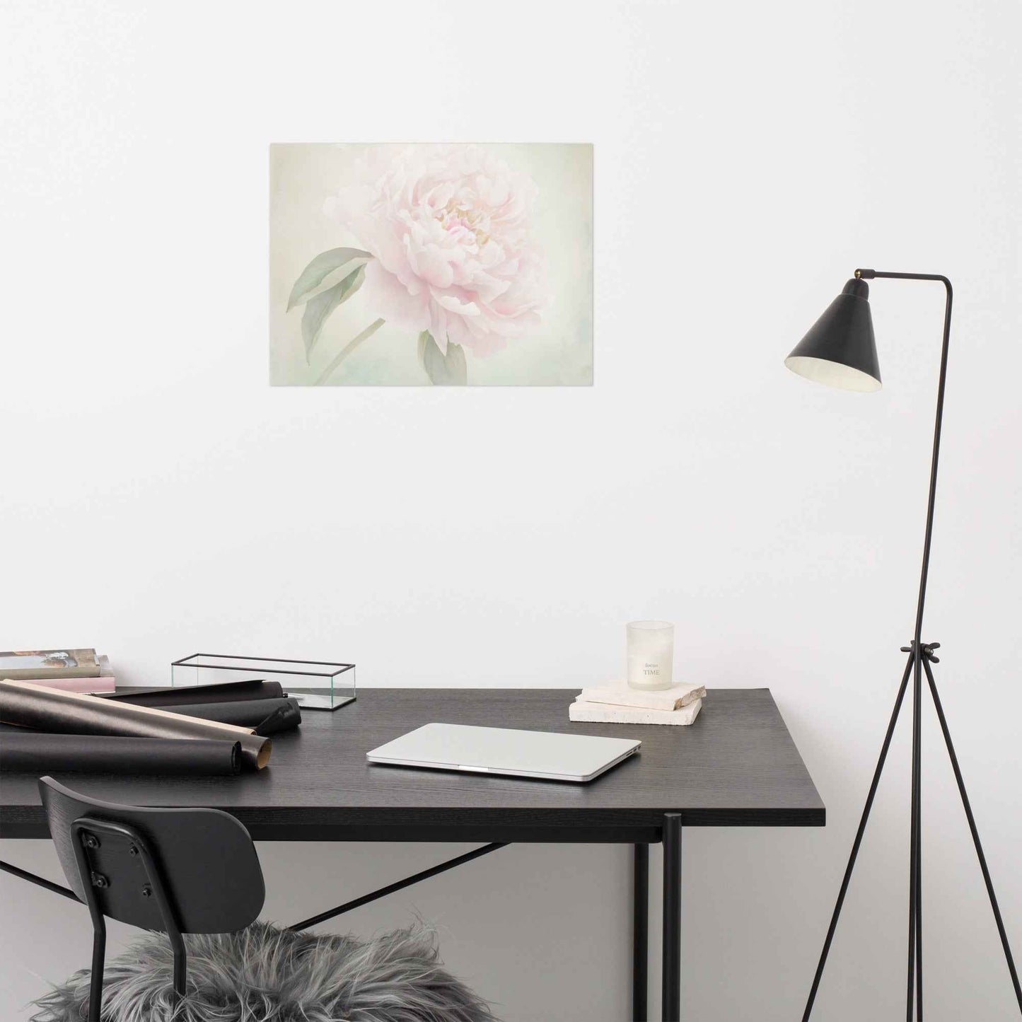 Hazy Bloom Floral Digital Artwork Peony Still Life Unframed Art Print