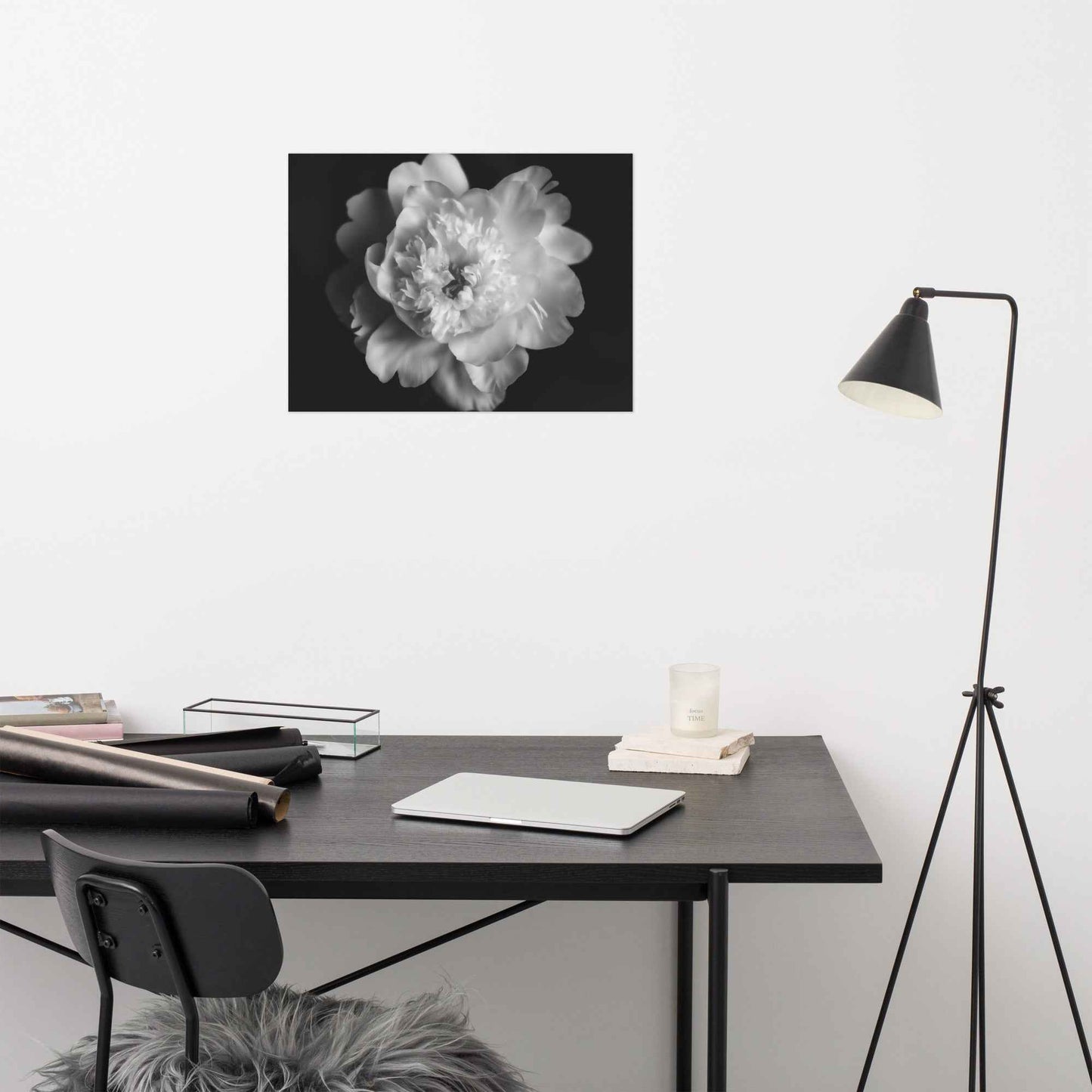 Lingering Fragrance Floral Photorealistic Digital Artwork Peonies Print Unframed