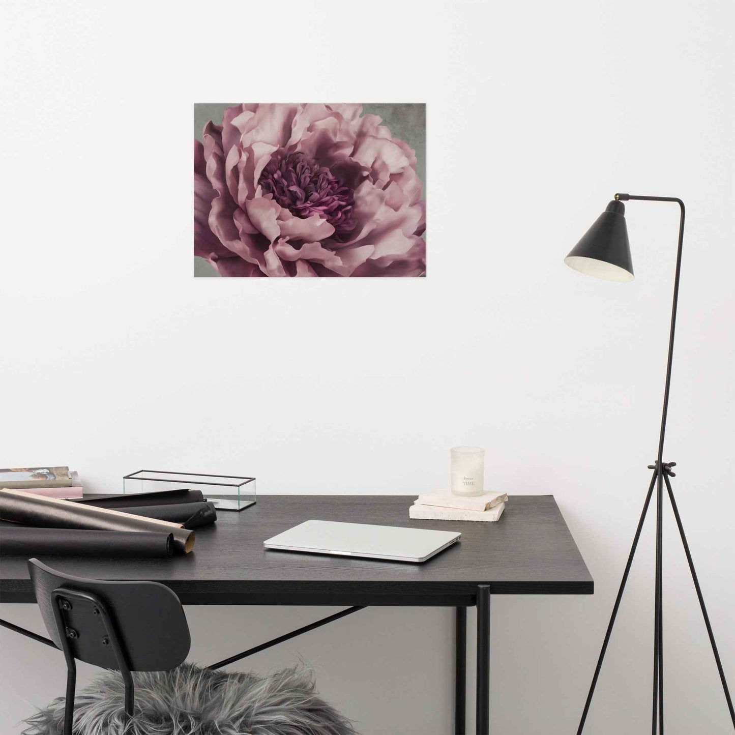 Painted Grace Floral Digital Artwork Pink Peony Wall Art Loose Print