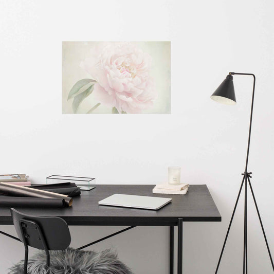 Hazy Bloom Floral Digital Artwork Peony Still Life Unframed Art Print