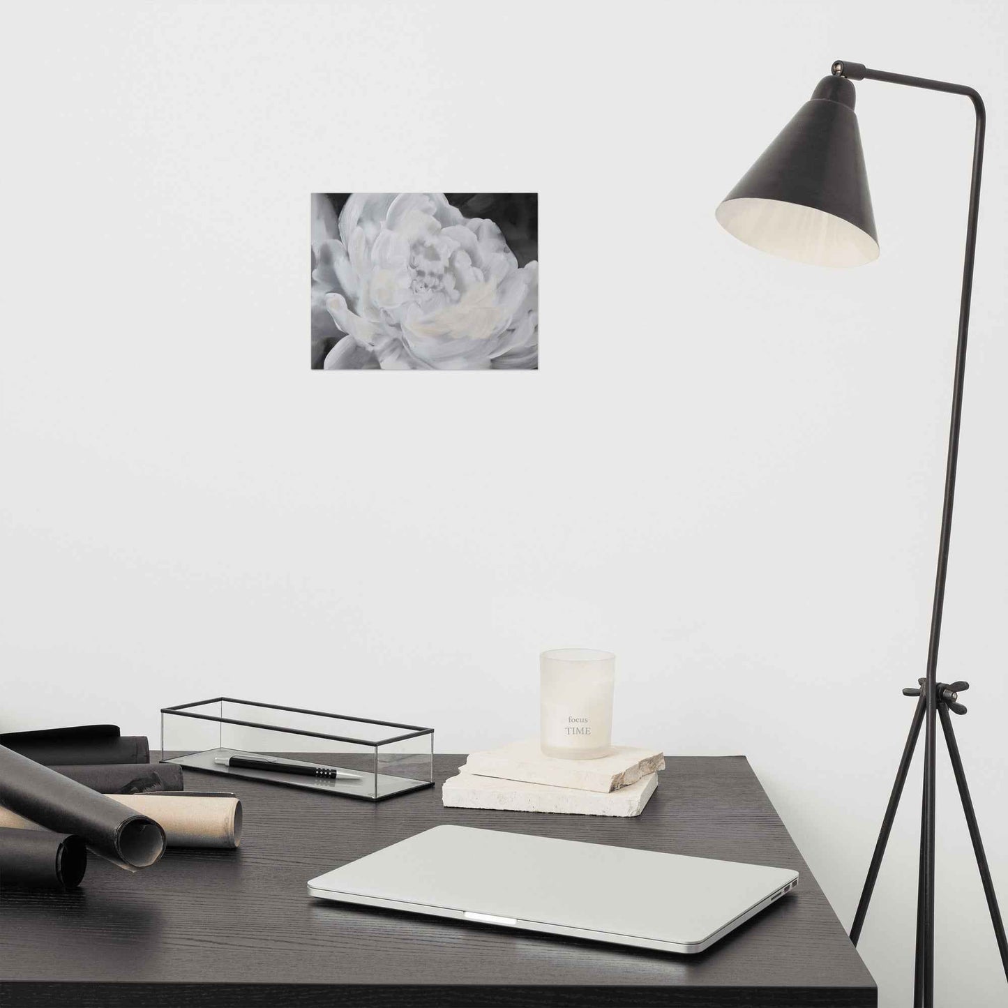 Shadowed Grace Digital Artwork Peony Oil Painting Loose Art Print