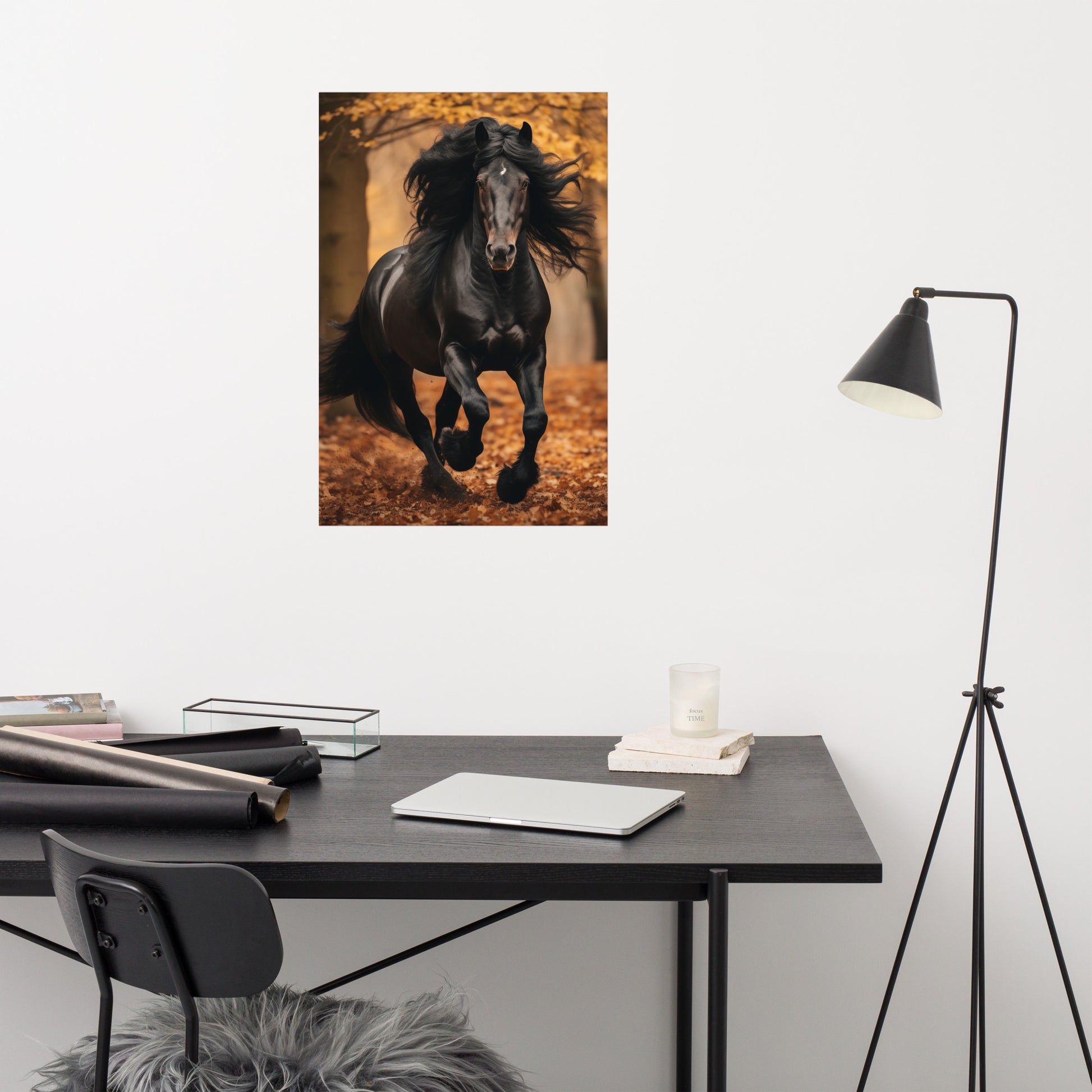 equine art: A Brush with Freedom Rustic Wildlife Photorealism