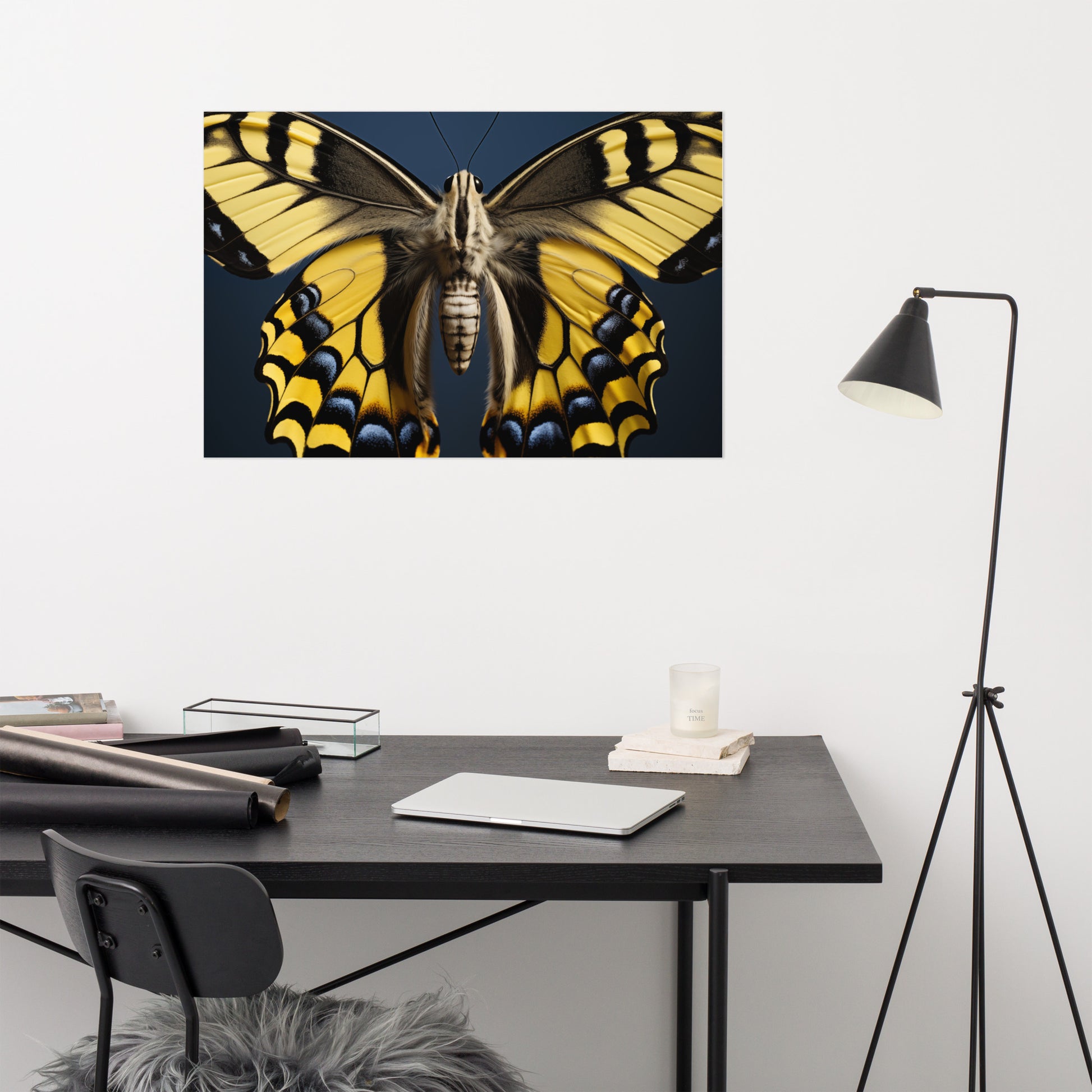 gold butterflies decor: A Brushstroke of Nature
