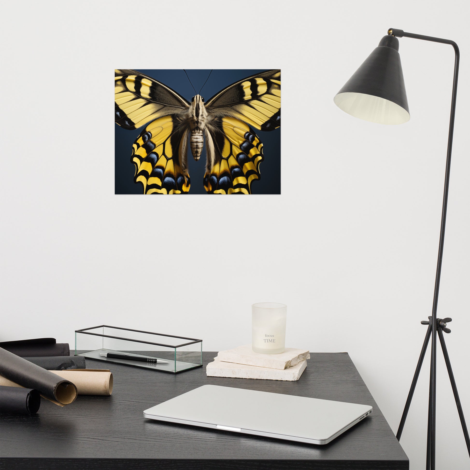gold butterfly wall decor: A Brushstroke of Nature