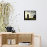 Turkey Point Lighthouse with Sun Flare Horizontal Framed Photo Paper Wall Art Prints