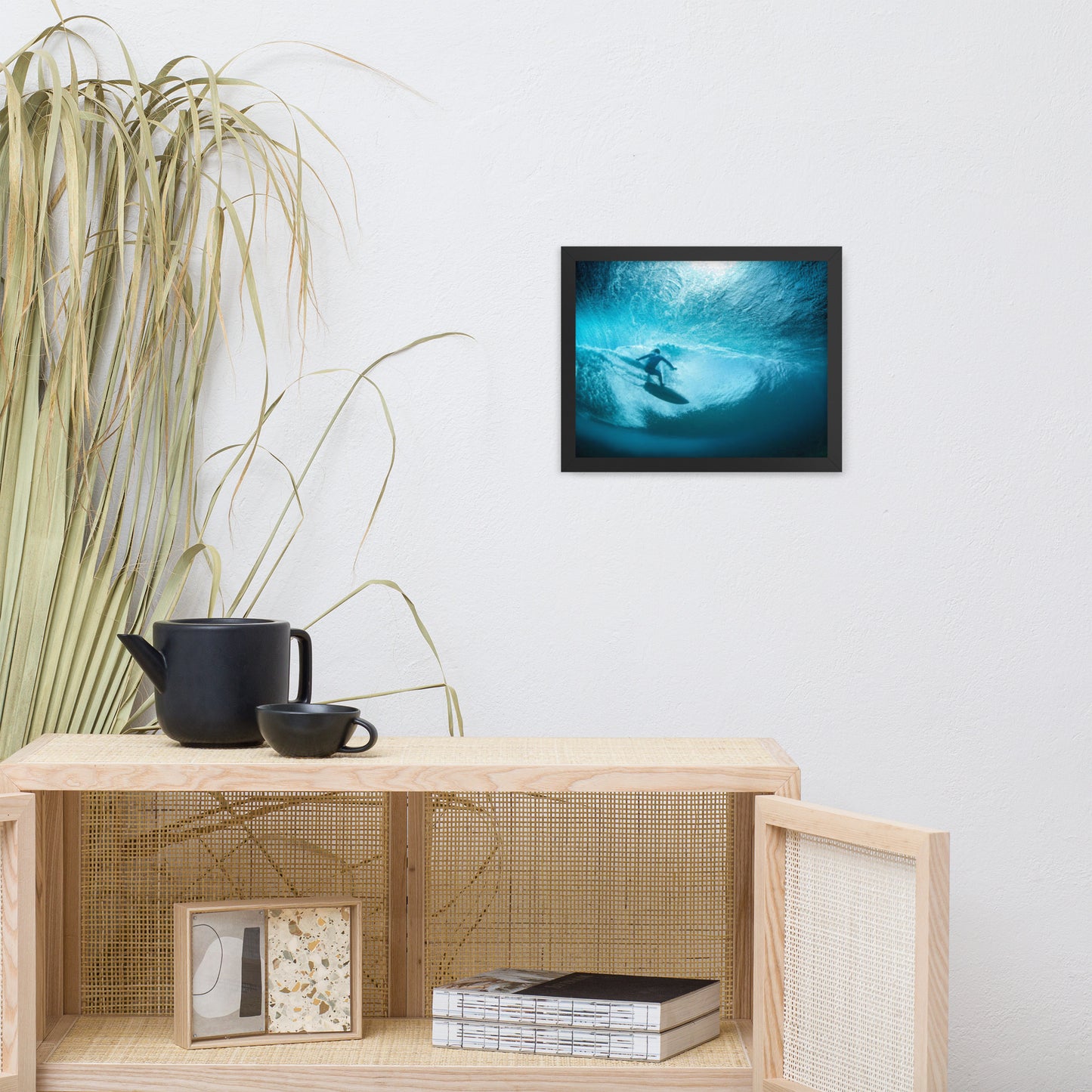 Beneath the Break Coastal Lifestyle Abstract Nature Photograph Framed Wall Art Print