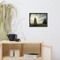 Turkey Point Lighthouse with Sun Flare Horizontal Framed Photo Paper Wall Art Prints