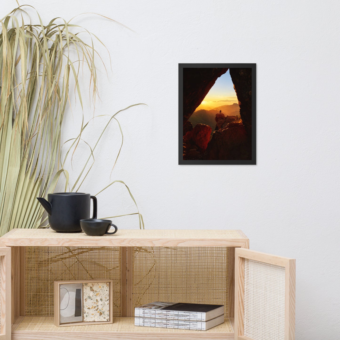 Sunset Mountain Arch Landscape Photograph Framed Wall Art Print