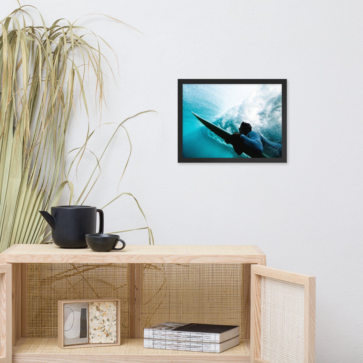 Beneath the Break 2 Coastal Lifestyle Abstract Nature Photograph Framed Wall Art Print