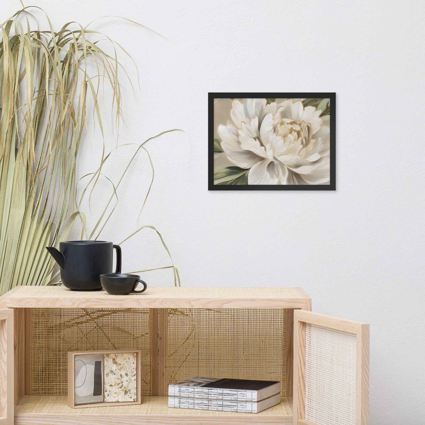A Whisper of Spring Digital Artwork Peonies Painting Floral Framed Art Print