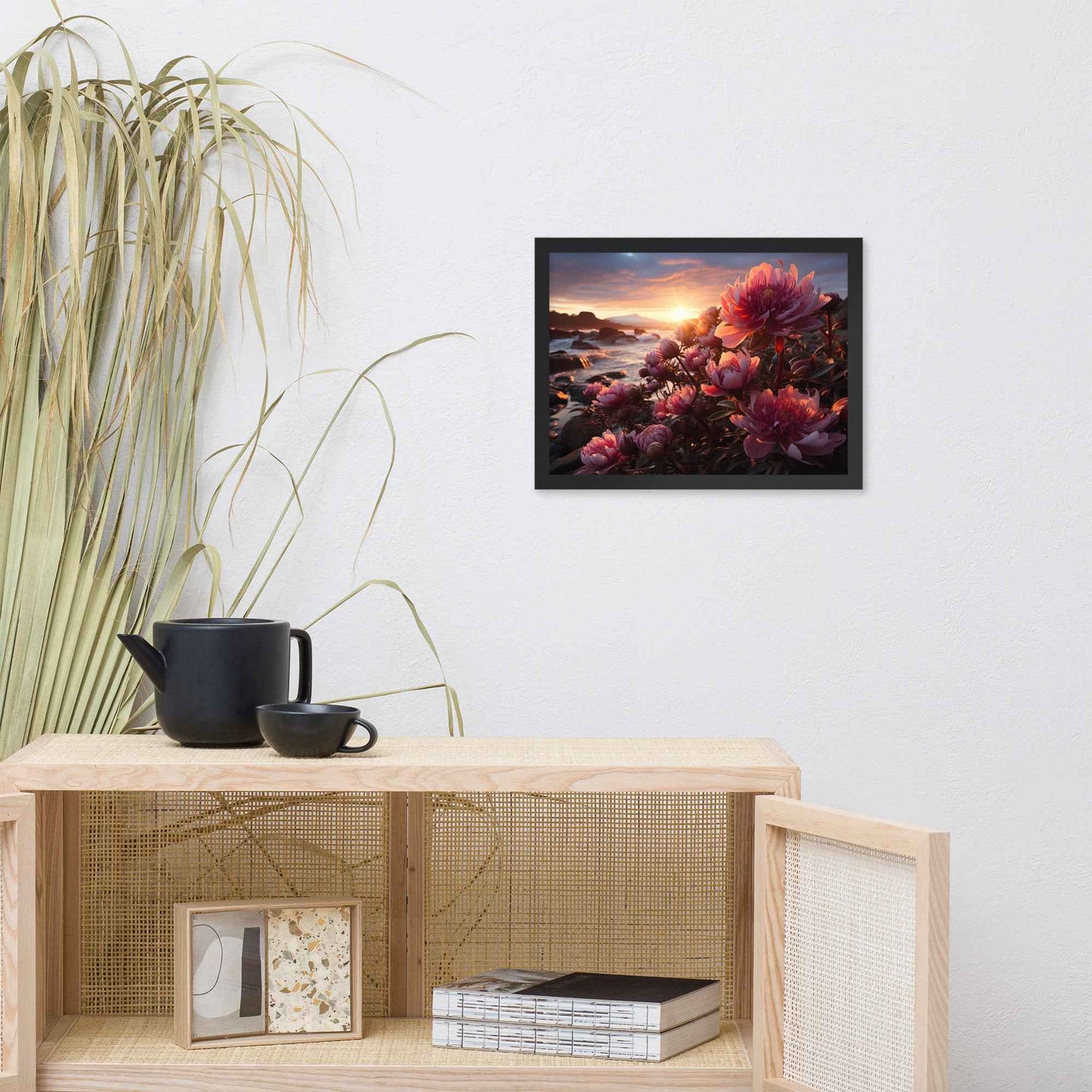 Floral Symphony Expressionism Painting Digital Artwork Framed Wall Art Print