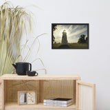 Turkey Point Lighthouse with Sun Flare Horizontal Framed Photo Paper Wall Art Prints