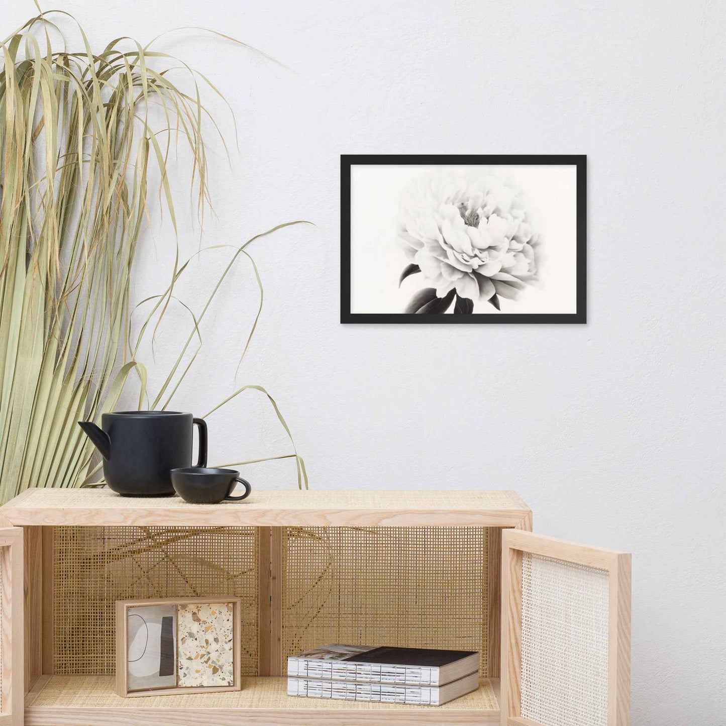 Pure Petals Floral Digital Artwork Abstract Peony Print Framed Wall Art
