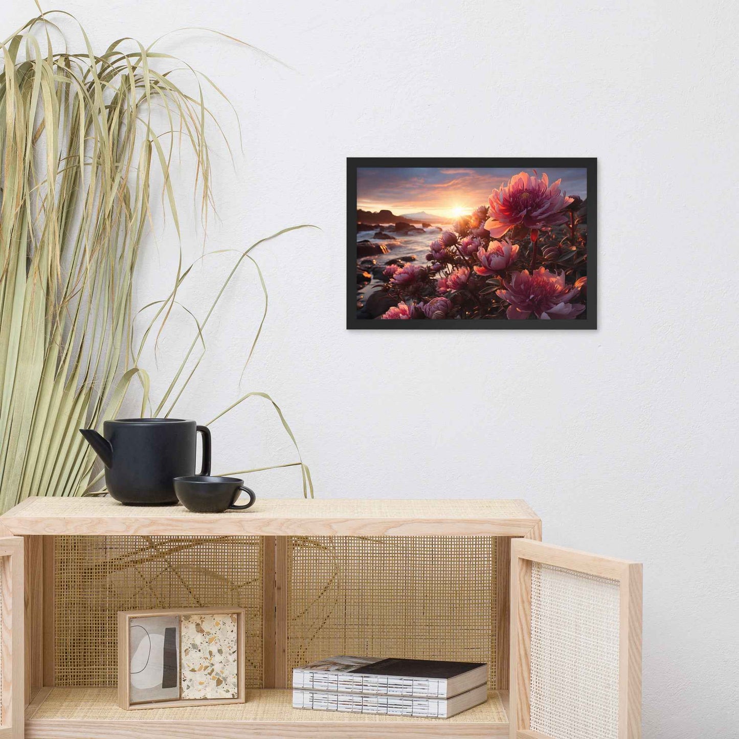 Floral Symphony Expressionism Painting Digital Artwork Framed Wall Art Print