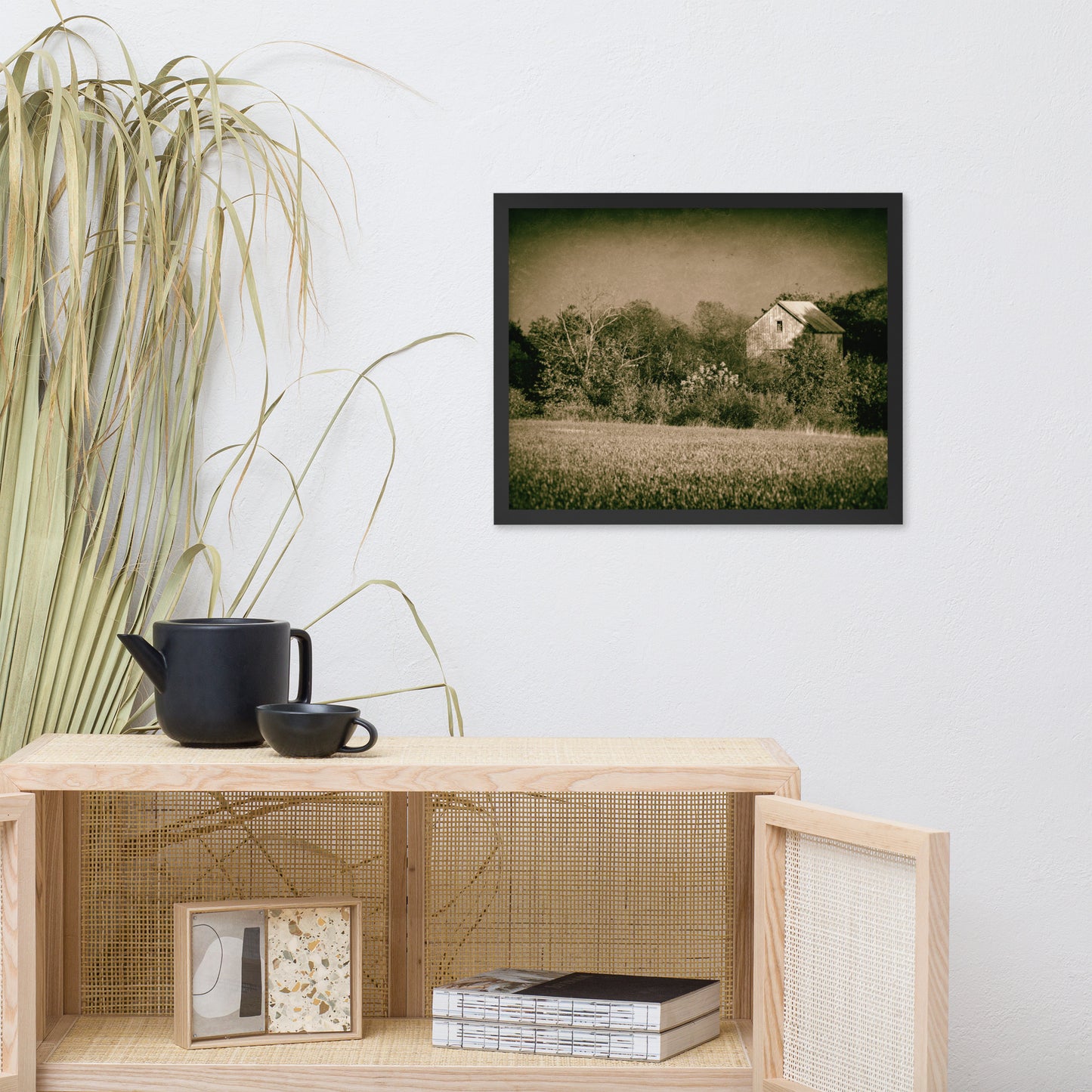 Modern Rustic Wall Decor: Abandoned Barn In The Trees - Rural / Rustic / Farmhouse Style / Landscape / Nature Vintage Framed Photo Paper Prints - Artwork - Wall Decor