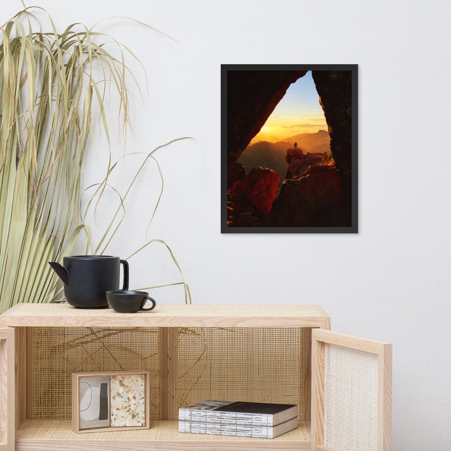 Sunset Mountain Arch Landscape Photograph Framed Wall Art Print