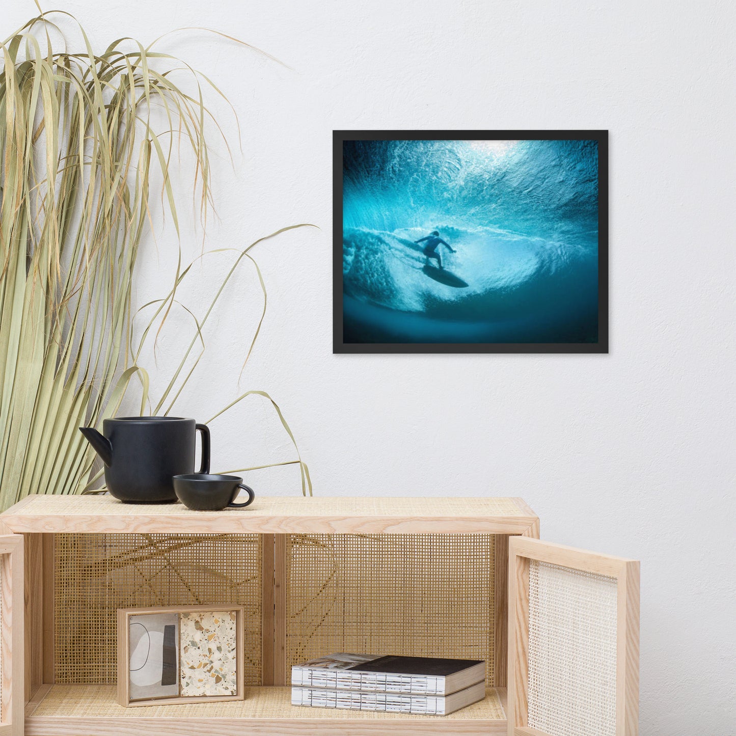 Beneath the Break Coastal Lifestyle Abstract Nature Photograph Framed Wall Art Print