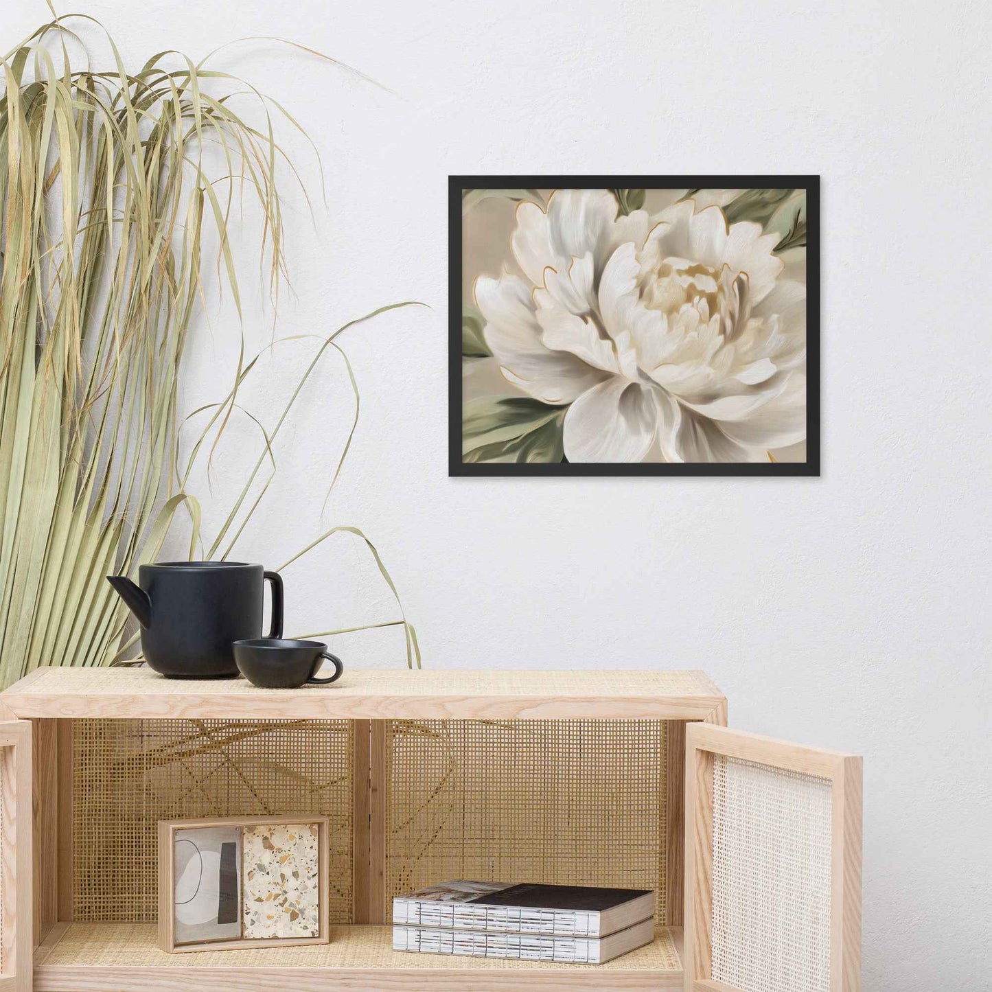 A Whisper of Spring Digital Artwork Peonies Painting Floral Framed Art Print