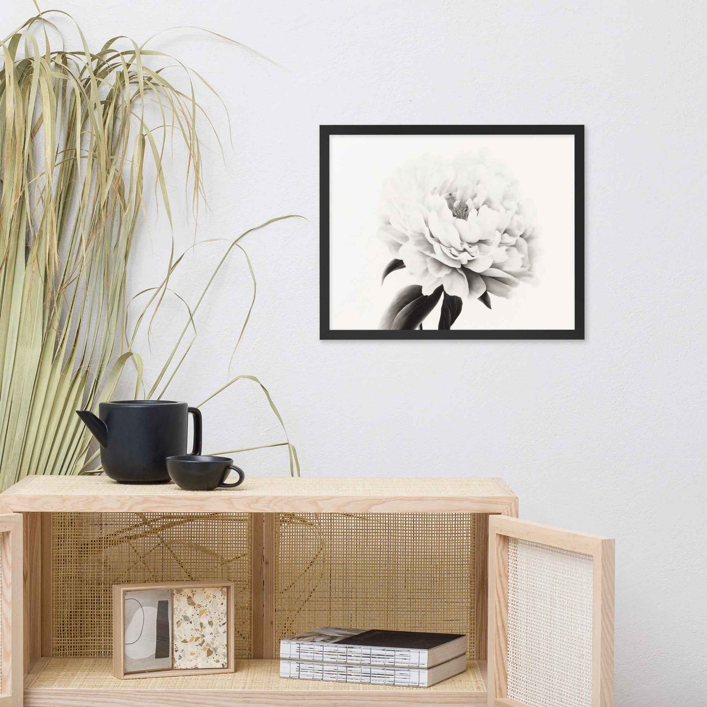 Pure Petals Floral Digital Artwork Abstract Peony Print Framed Wall Art