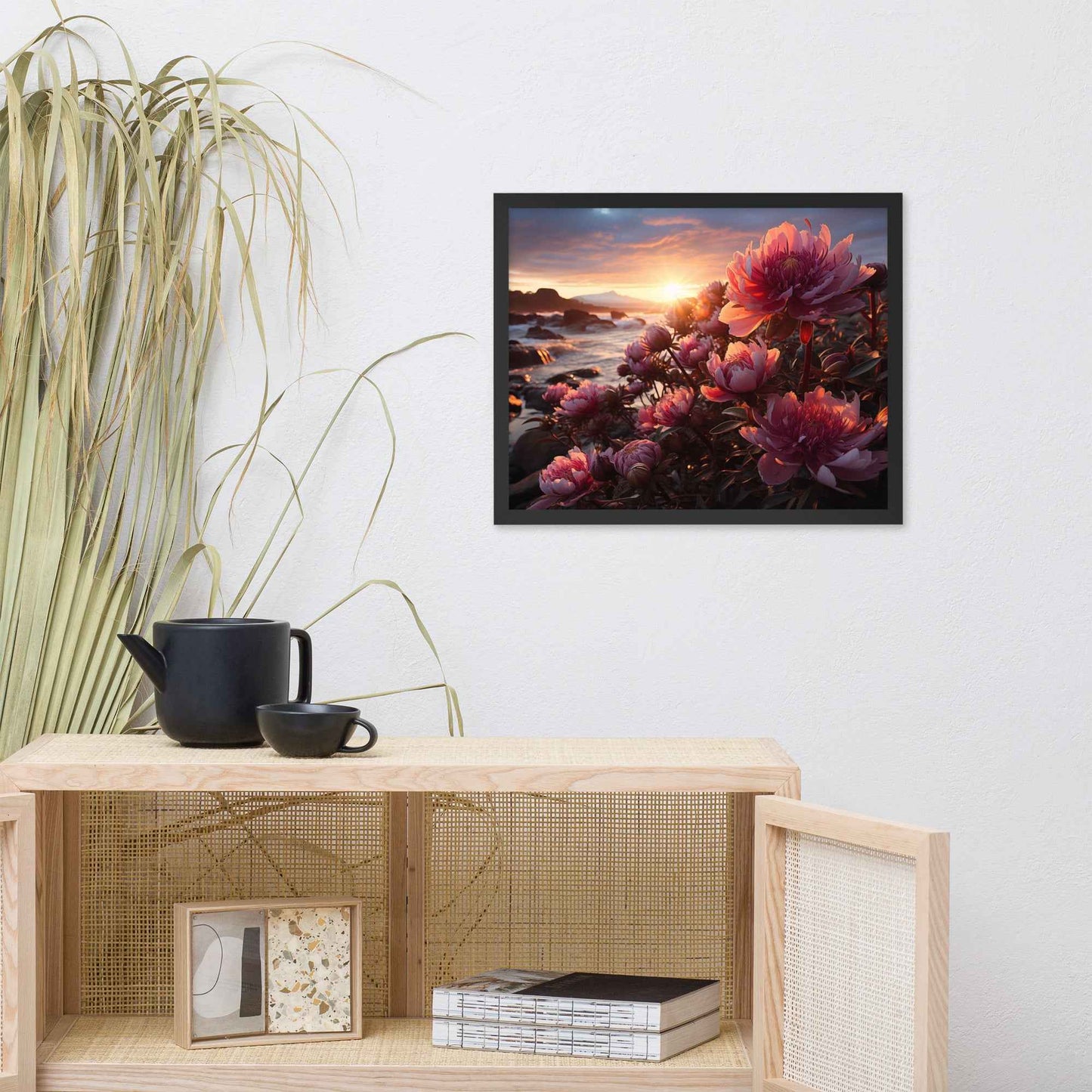 Floral Symphony Expressionism Painting Digital Artwork Framed Wall Art Print