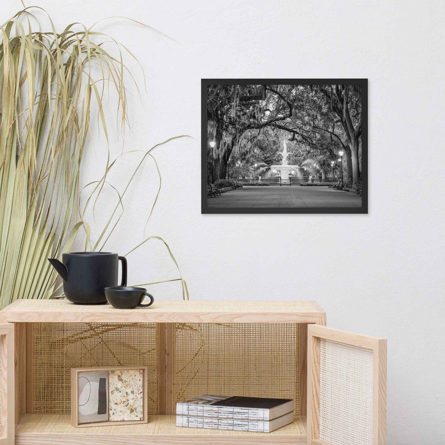 Fountain Forsyth Park Savannah Ga 4 Framed Wall Art Print