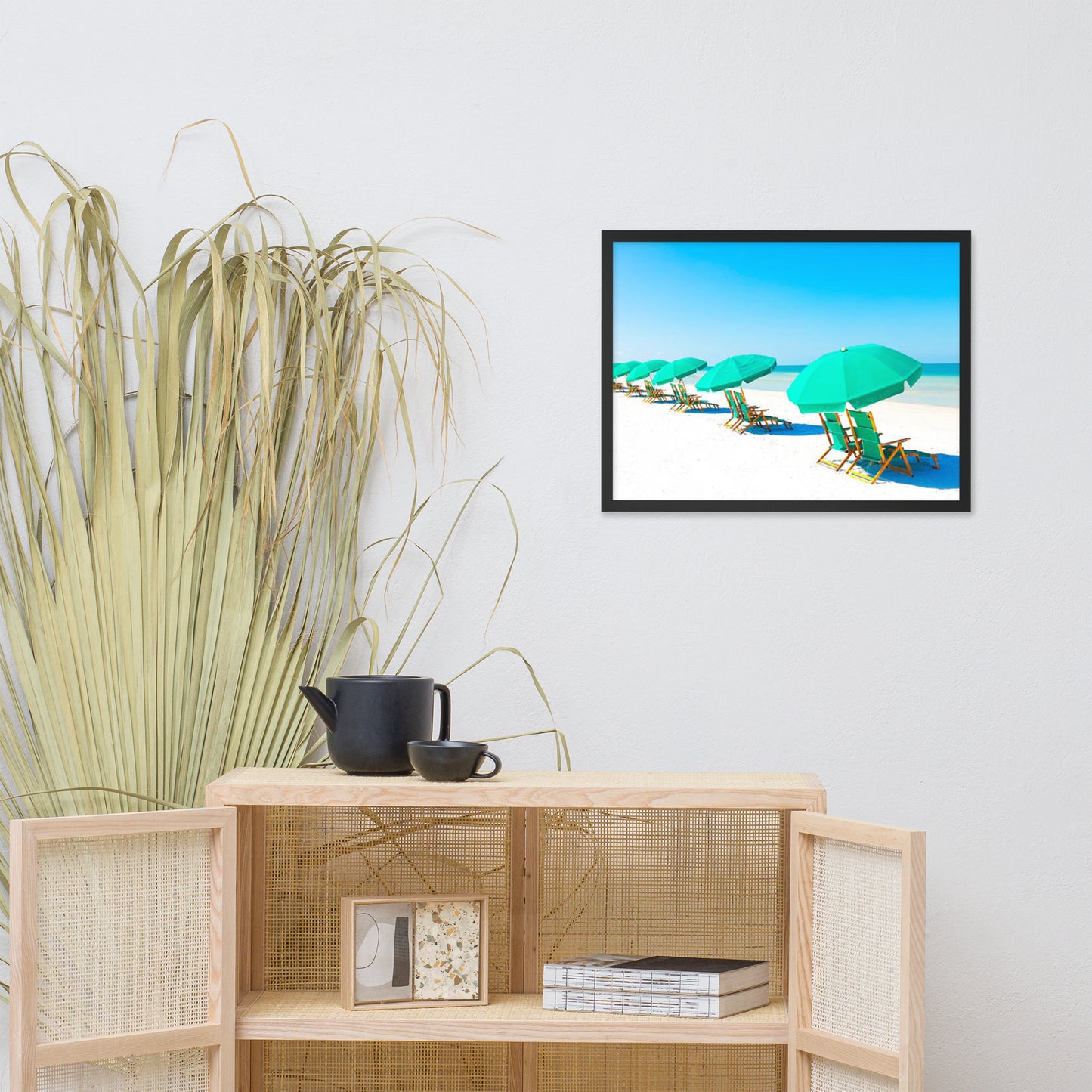 Lazy Days Coastal Beach Landscape Photograph Framed Wall Art Print