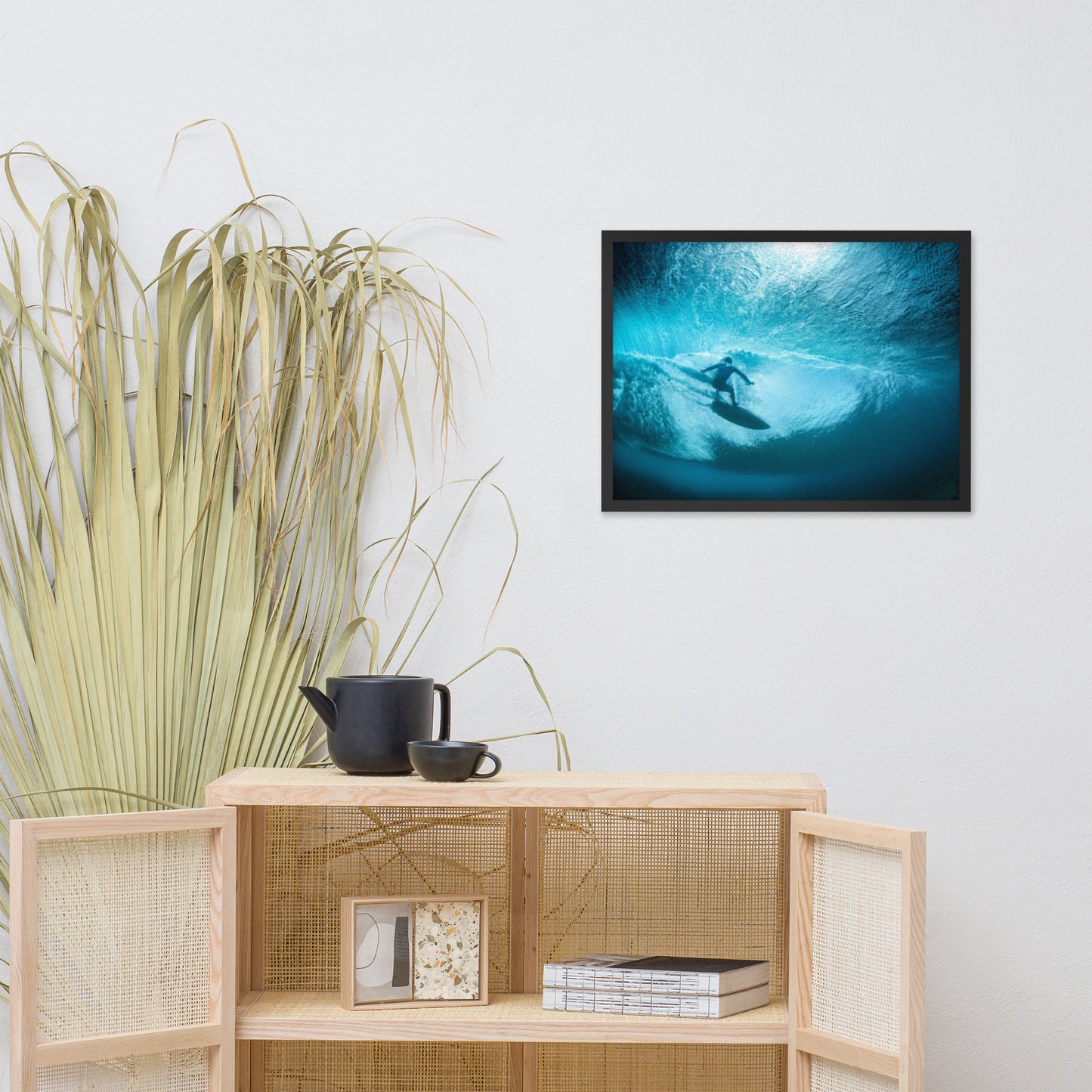 Beneath the Break Coastal Lifestyle Abstract Nature Photograph Framed Wall Art Print